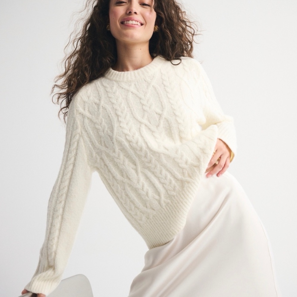 A&F Madeline Cable Crew Sweater